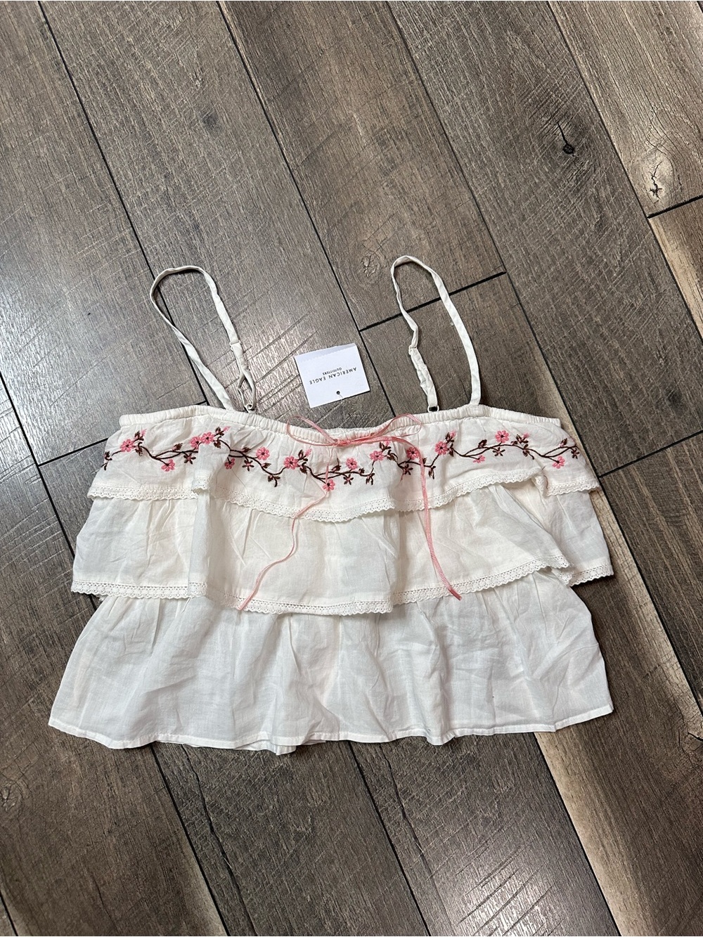 American Eagle Ruffle Tank Top